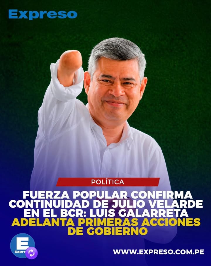 JULIO VELARDE CONTINUARÁ AL FRENTE DEL BCR