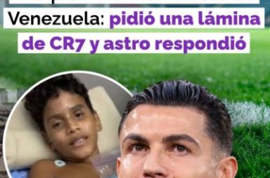 Cristiano Ronaldo envía emotivo mensaje a niño venezolano que perdió a su familia tras el terremoto