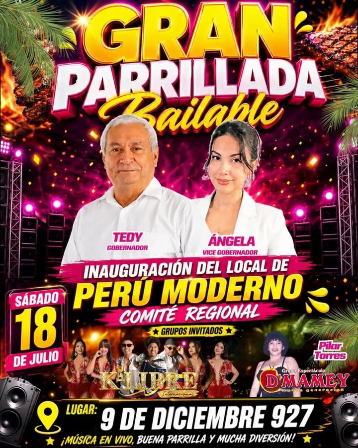 PERÚ MODERNO Y TEDY VASQUEZ LES INVITAN PARA UNA NOCHE QUE HARÁ HISTORIA
