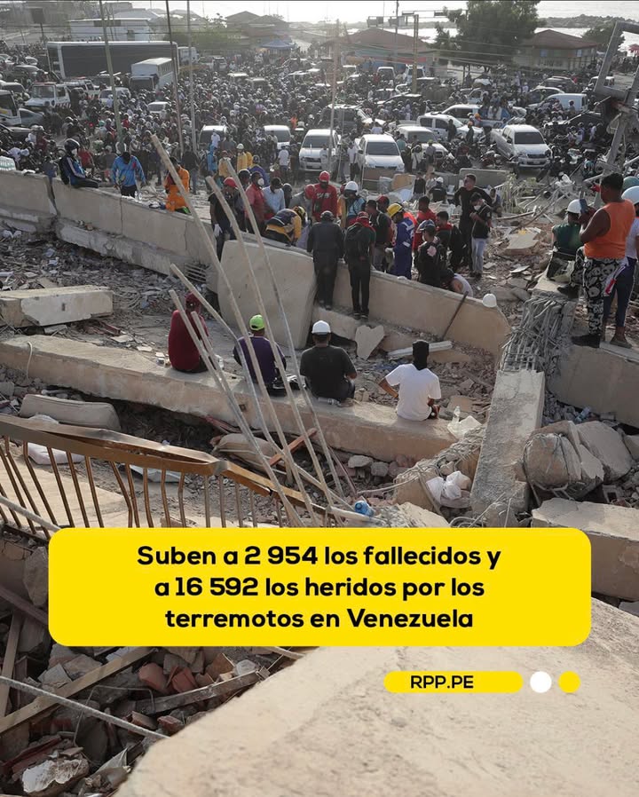 VENEZUELA YA BORDES LOS TRES MIL FALLECIDOS TRAS LOS TERREMOTOS