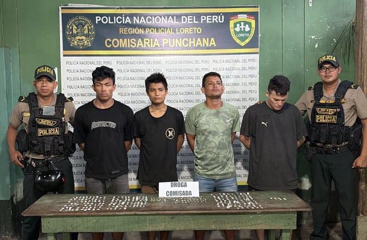 Titular: PNP desarticula presunta banda criminal en Punchana y decomisa 411 ketes de PBC