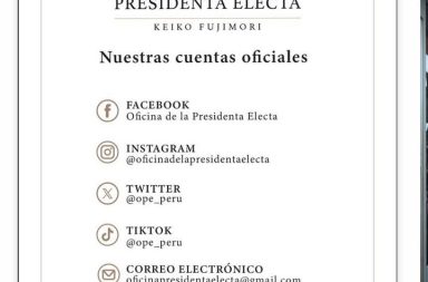 Presidenta electa, Keiko Fujimori, da a conocer las cuentas oficiales para las...
