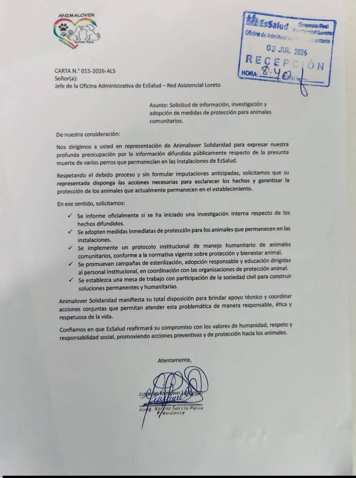 Piden investigar presunta muerte de perros en EsSalud y denuncian posible abandono de animales
